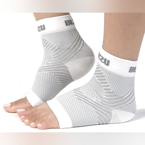 NWT Blitzu Premium Graduated Foot Compression Sleeves XXL Unisex White - Picture 6 of 9